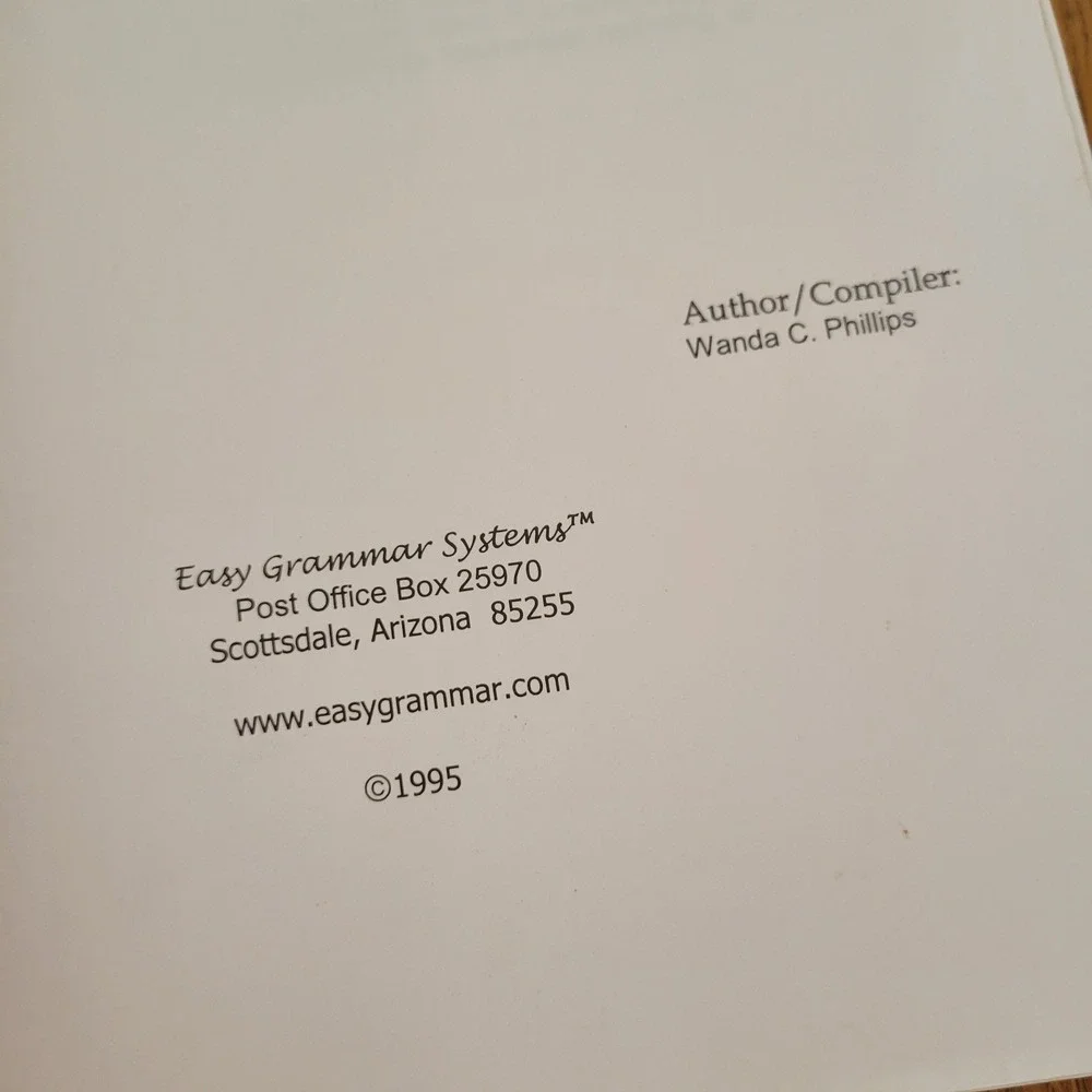 Easy Grammar Plus Systems Red Book Wanda Phillips 95 English Phonics Home School